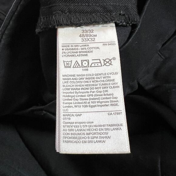 Gap Men's Relaxed Straight Leg Chino Pants Size 33 x 32 Minimalist Career Casual - Picture 8 of 11
